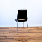 Delia Faux Leather Chair-Black