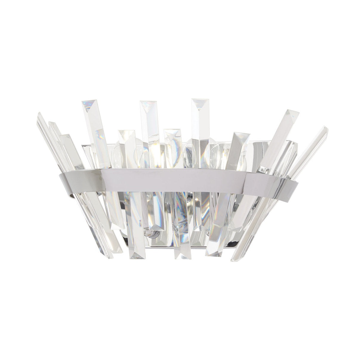 Echo Radiance 2-Light Crystal Wall Sconce in Chrome