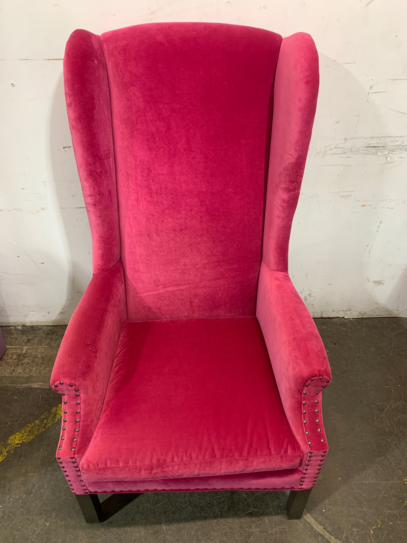 Queen Red Velvet Armchair