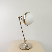 Small Swing Arm 1-Light Sconce in Polished Nickel