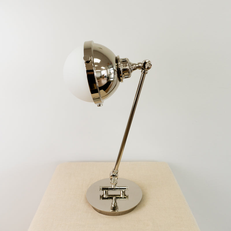 Small Swing Arm 1-Light Sconce in Polished Nickel