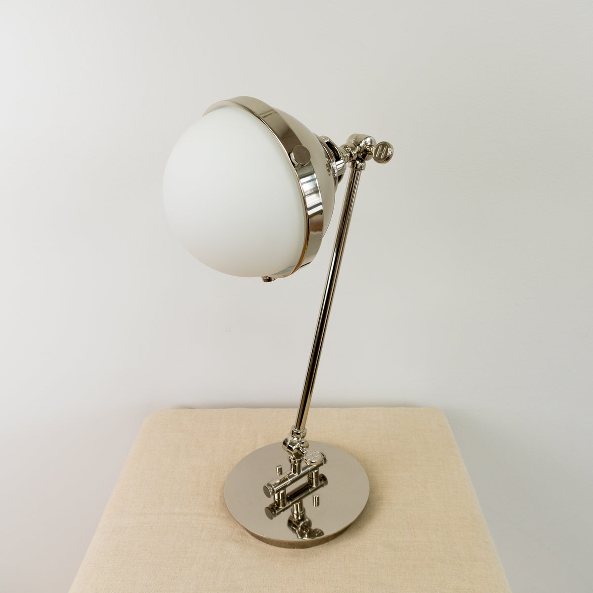 Small Swing Arm 1-Light Sconce in Polished Nickel