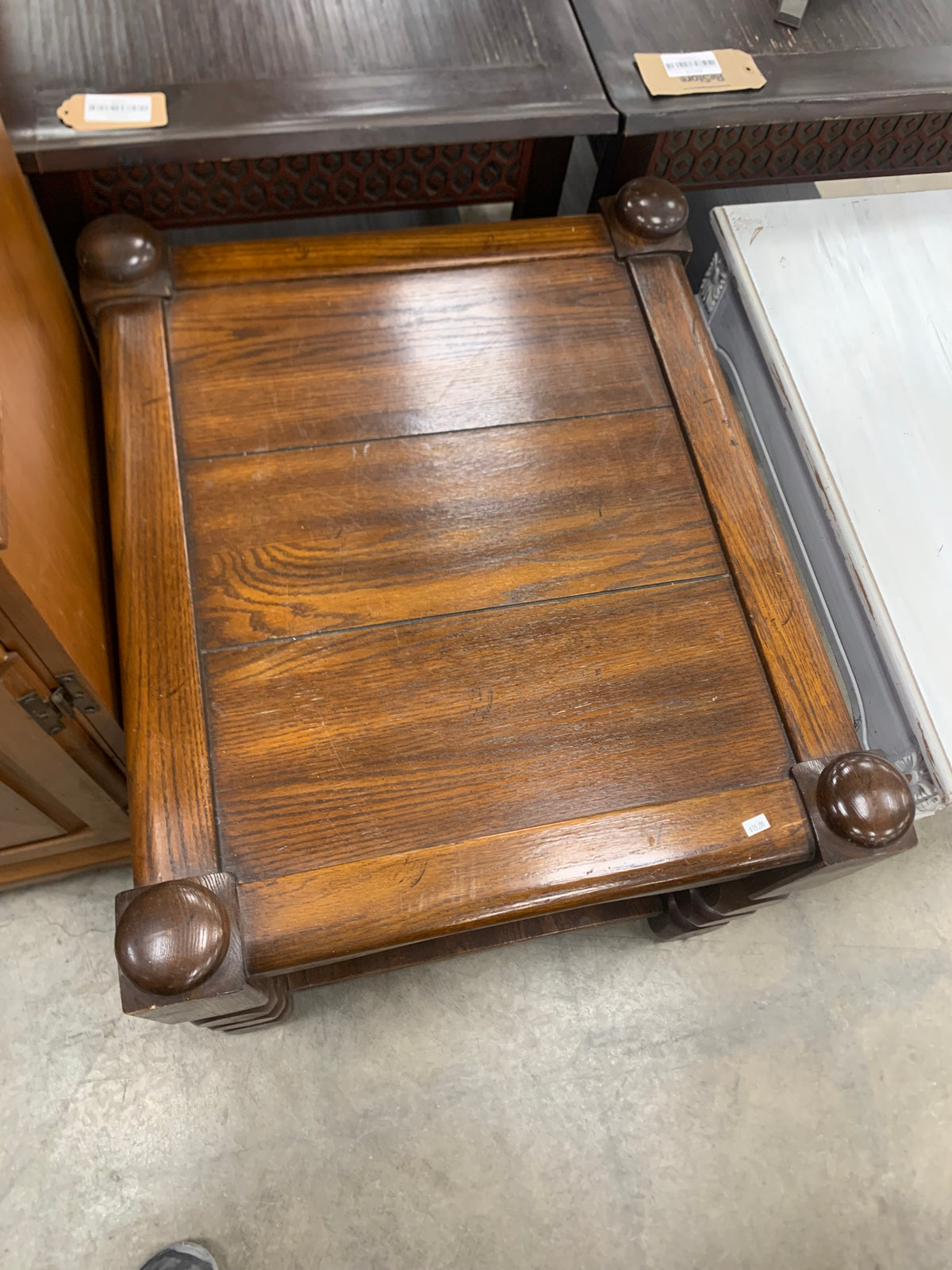 Dark Brown Solid Wood Sidetable