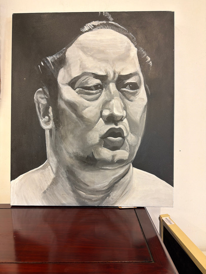 Monochromatic Sumo Wrestler Art Work