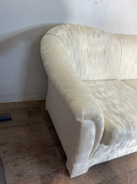 White Tufted 3-Seater Sofa