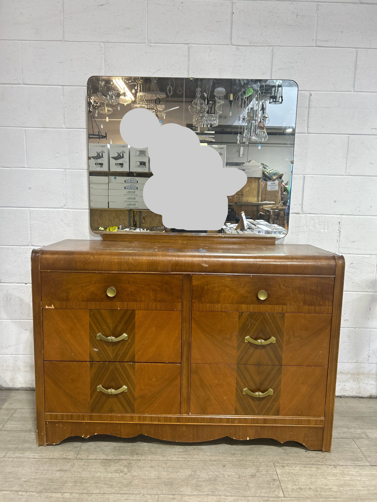 Light Brown Wooden Dresser