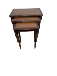 Leather Covered Set Of Nesting Tables