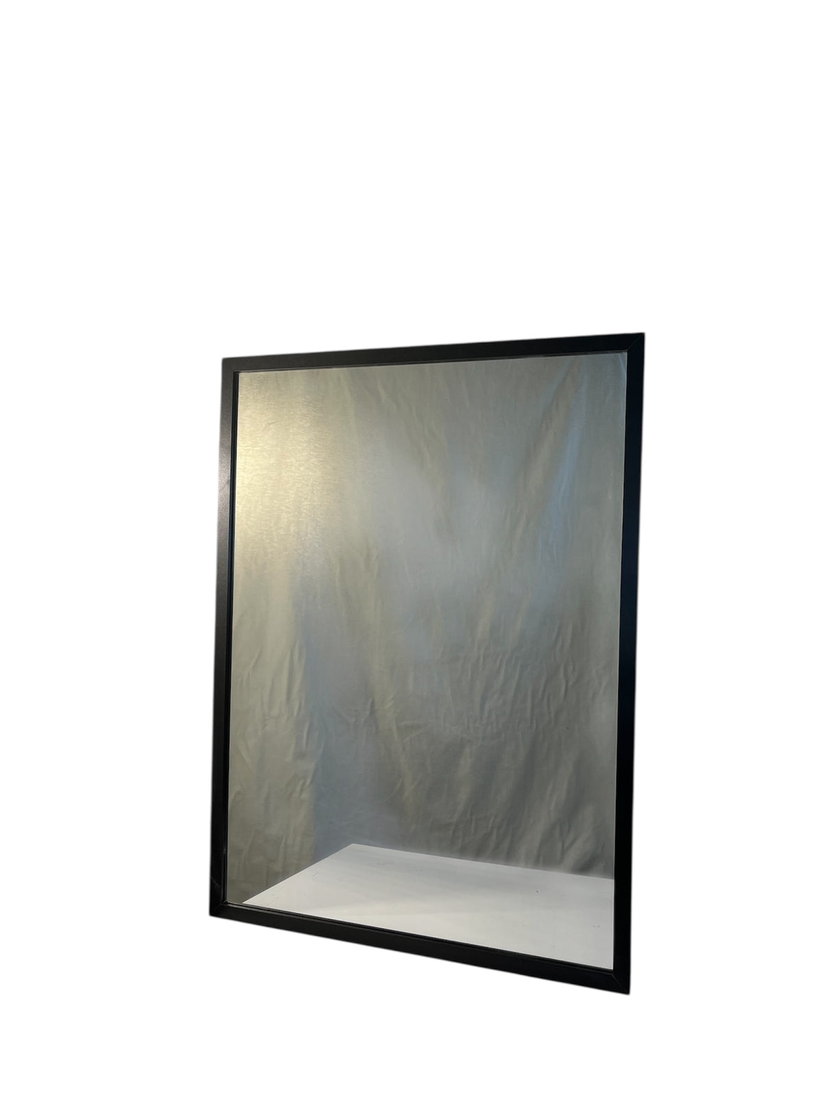 Modern Black Wood Framed Wall Mirror