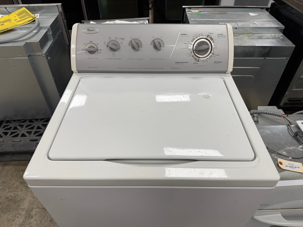 White Whirlpool Top-Loading Washer