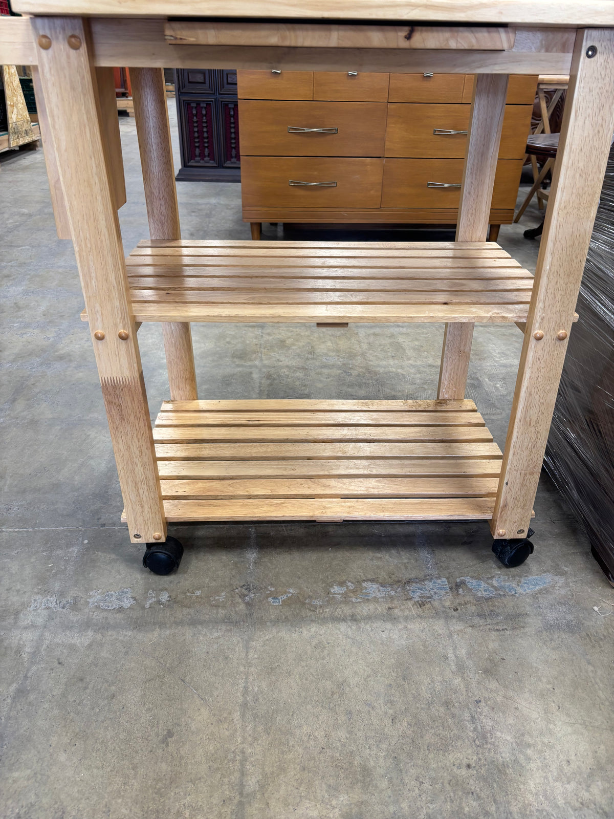 Wooden Kitchen Utility Cart