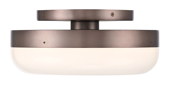 12" Harwel LED Flush Mount Lighting in Bronze