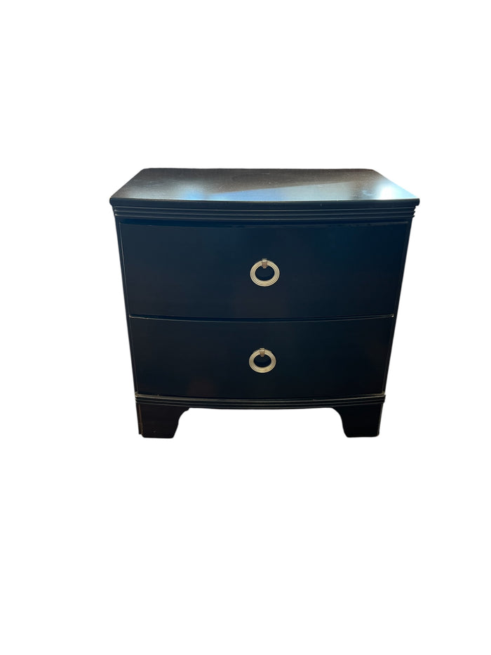 2 Drawer Nightstand With Circular Pulls