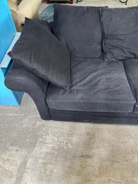 88"W BILTMORE Black Upholstered Sofa