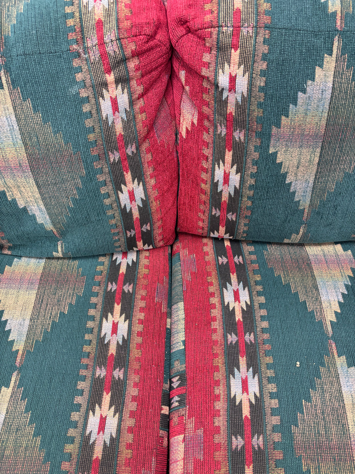 Vintage Tribal Patterned Loveseat