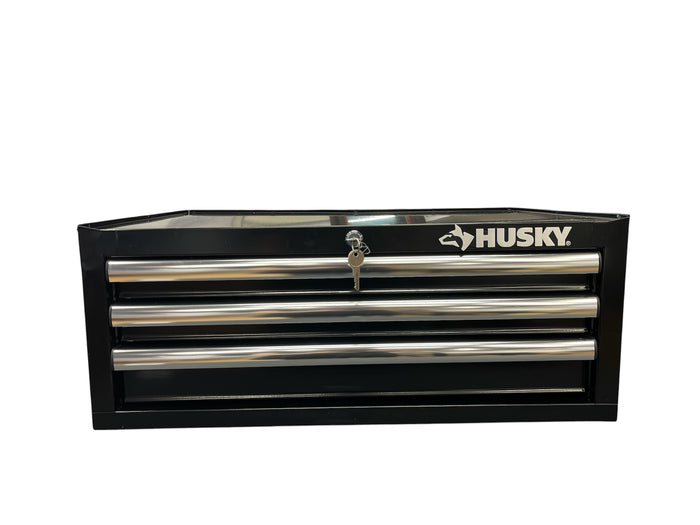 Husky 3-Drawer Intermediate Tool Storage Chest in Gloss Black