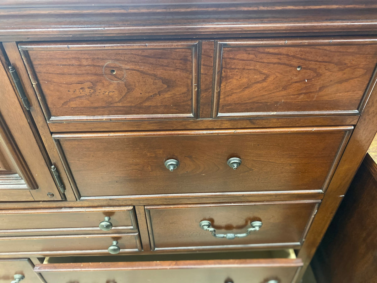Mahogany Brown 9 Drawer Dresser