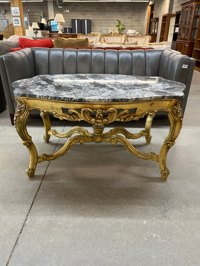 51"W Marble Topped Console Table