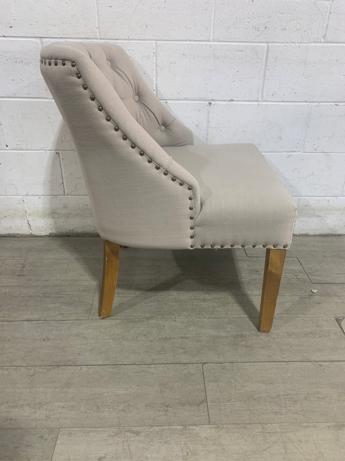 Taupe Linen Chair