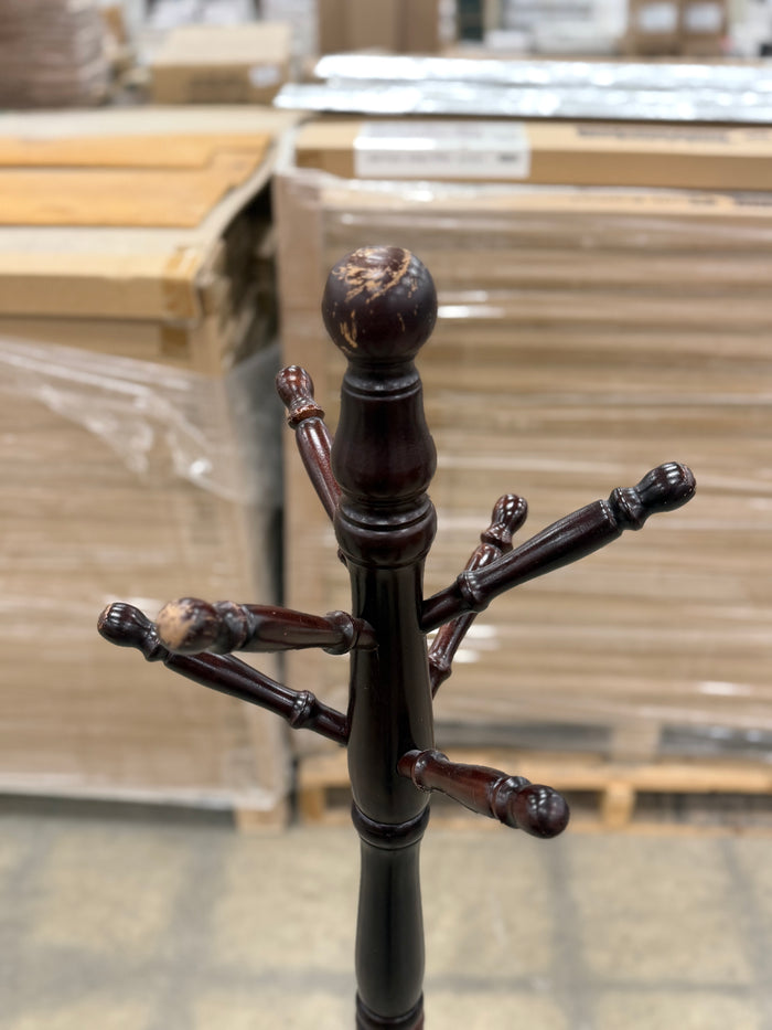 Small Cherry Solid Wood Finish Coat Rack