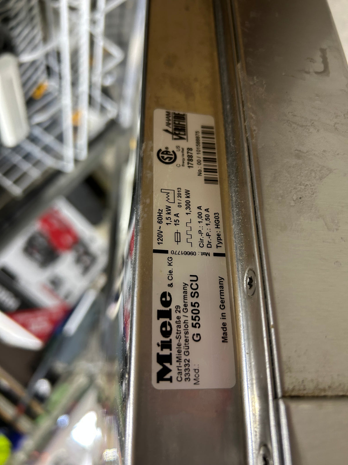 Miele Dishwasher in Chrome
