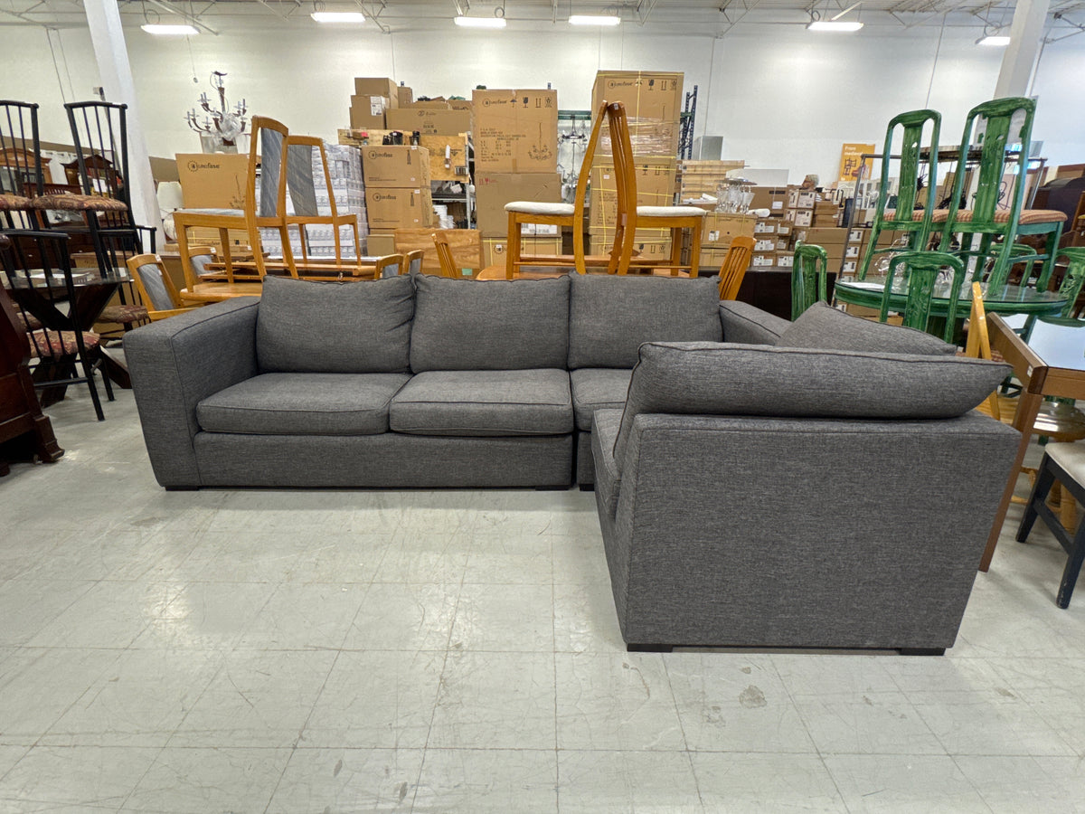 Gray 3- Piece Sectional Sofa