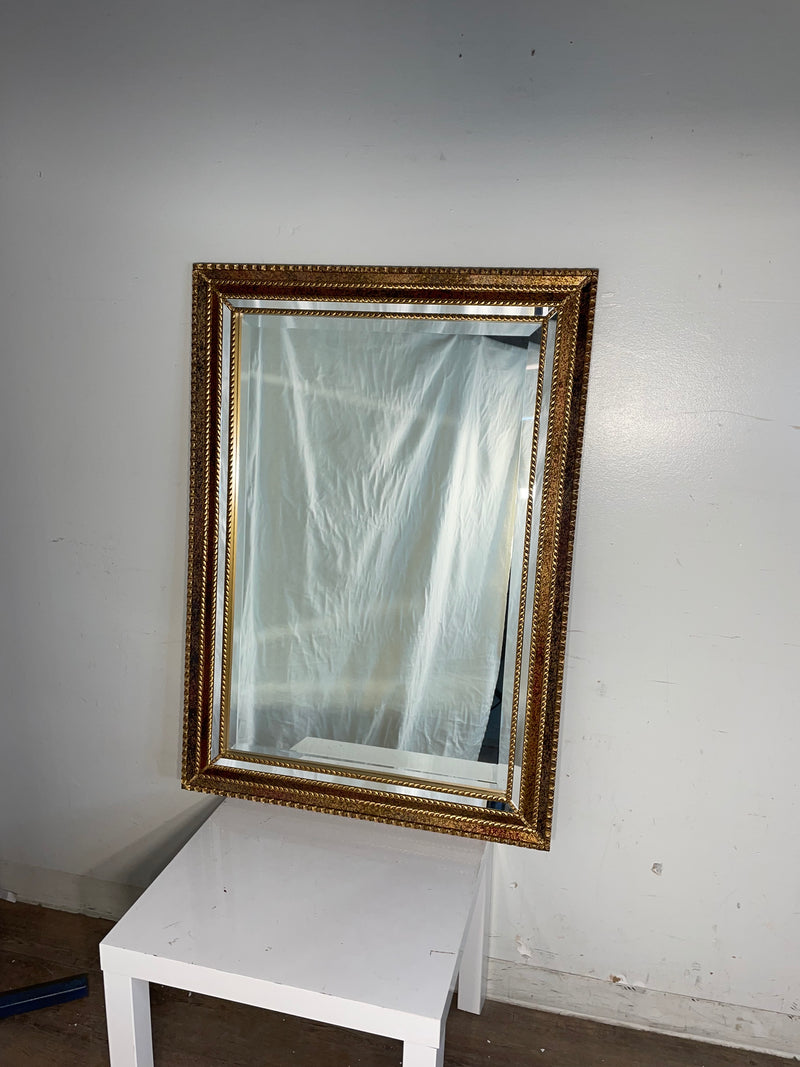 Gold-Toned Carved Framed Mirror