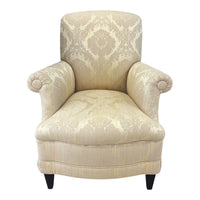 Yellow Floral Pattern Armchair