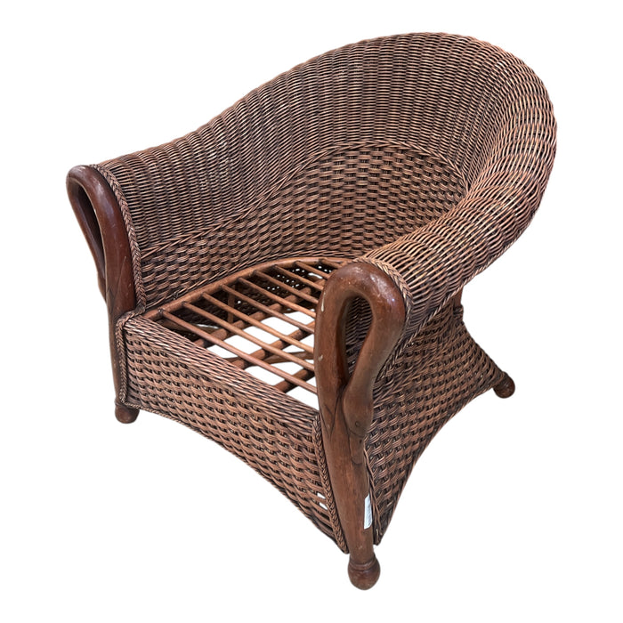 Rattan & Wicker Armchair - no cushions