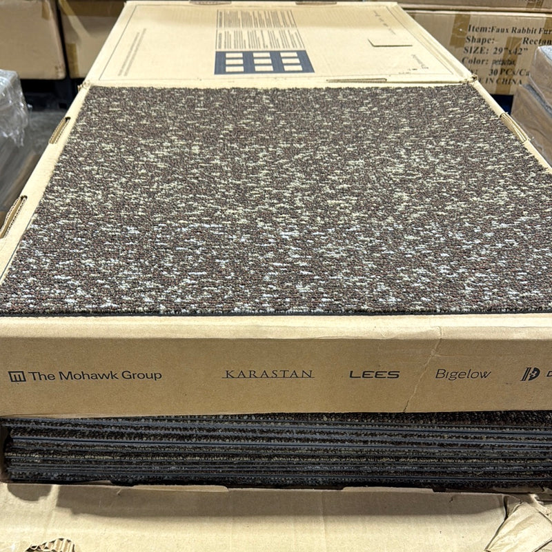 Carpet Tile - Mottled Brown -  400 Sq. Ft. Lot