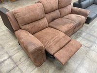 Burnt Brown 3-Seater Recliner Sofa