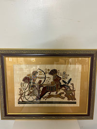 Framed Ancient Egypt Chariot Art