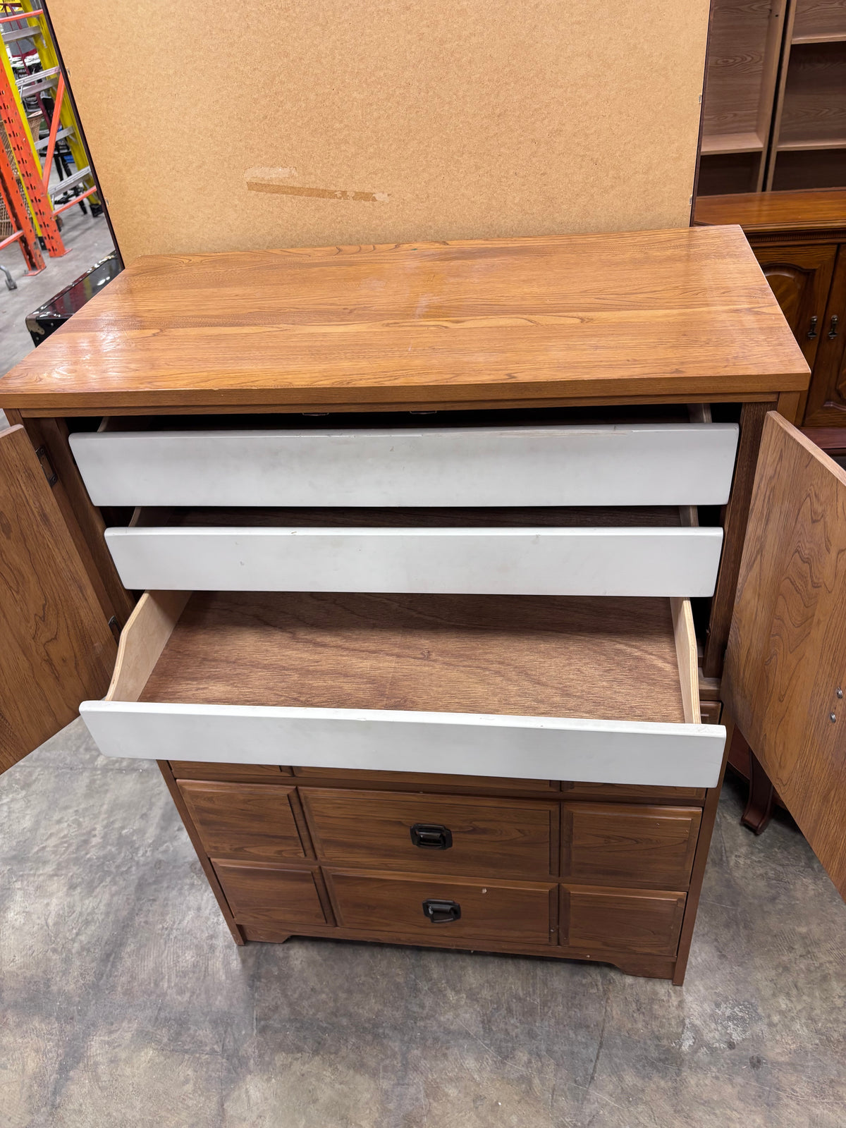 Mid Century Modern Tallboy Dresser