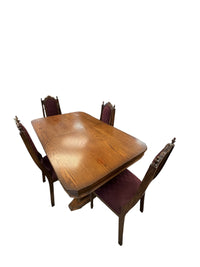 Oak Dining Table With 4 Dining Chairs