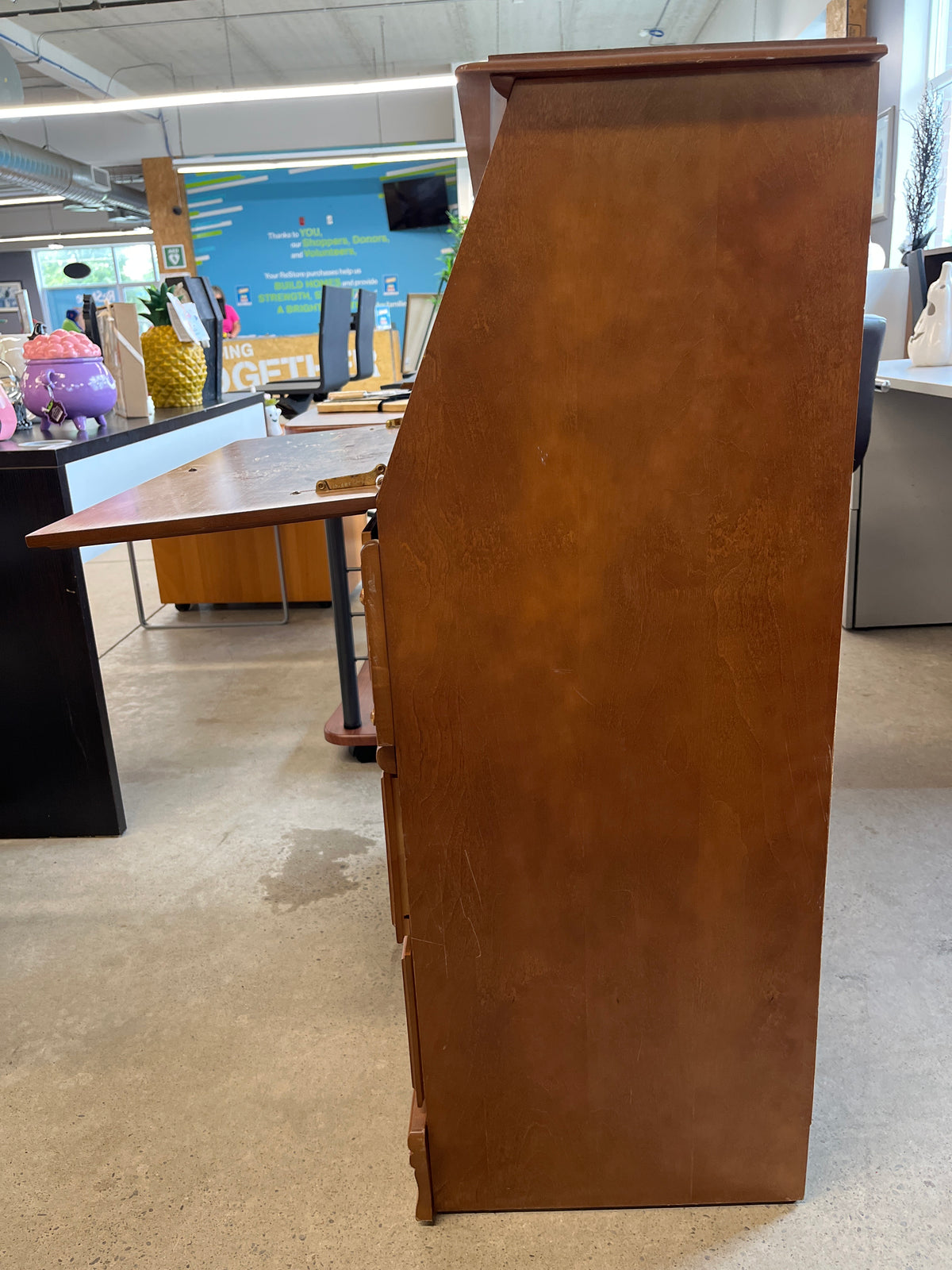 33"W 3-Drawer Secretary