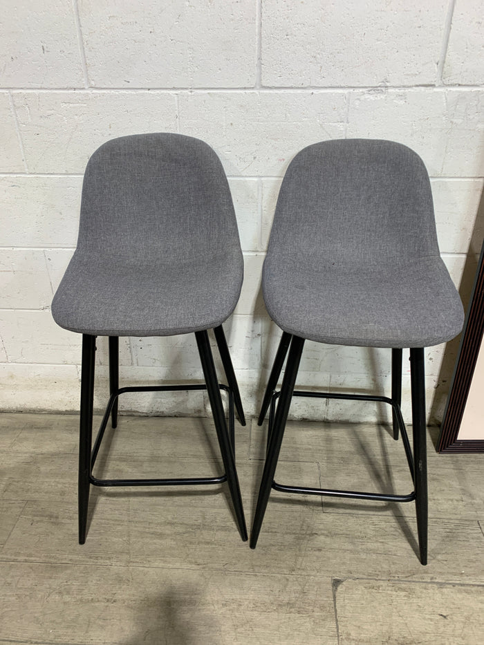 Palmetto Grey Barstools (Pair)