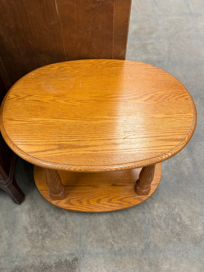 Round Two-Tiered Side Table