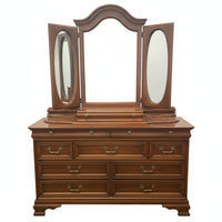 Cherry Wood French Provincial-Style Dresser