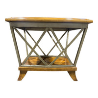 Metal Lattice End Table