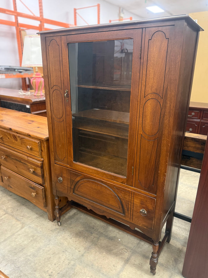 Antique Hutch Cabinet with Castors