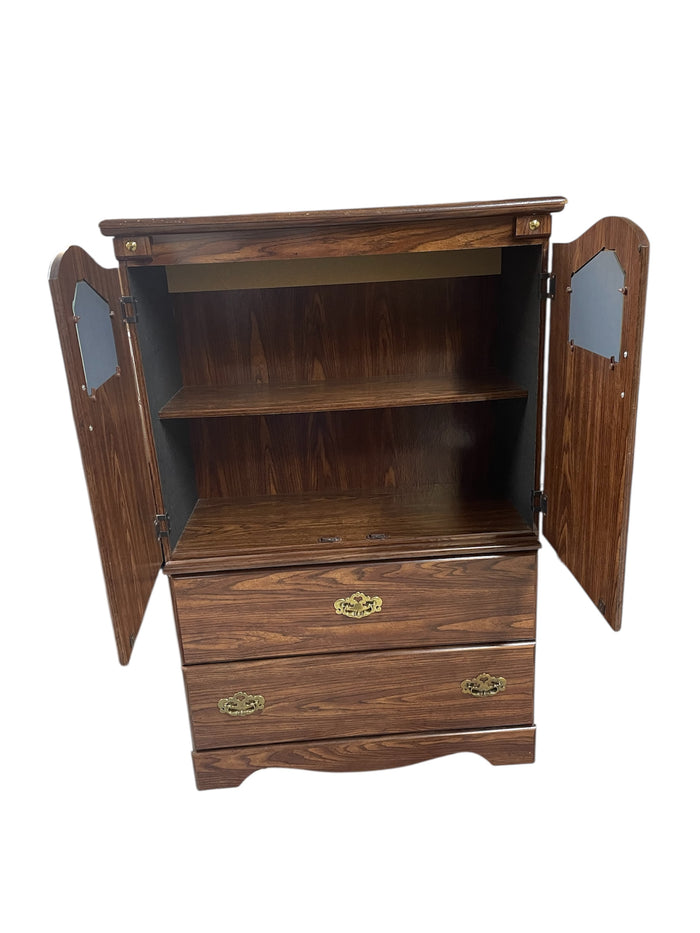 Veneer 2-Drawer Storage Cabinet