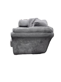 Grey Plush 3-Seater Sofa