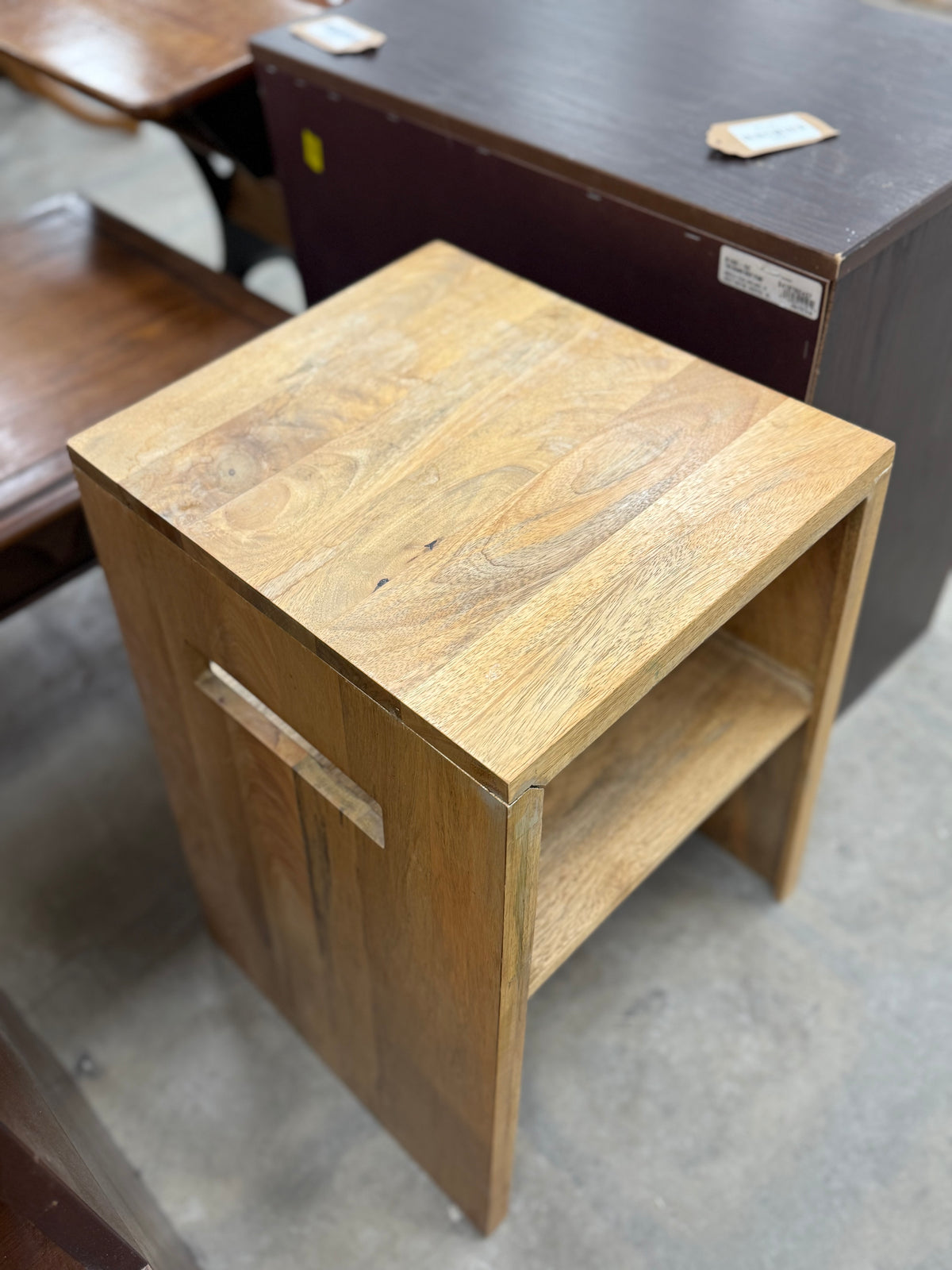 Modern Rustic Styled Woodgrain Side Table
