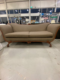 Antique 3-Seat sofa fully Restored Springs, Cushions Arm and Back Repadded, Recovered