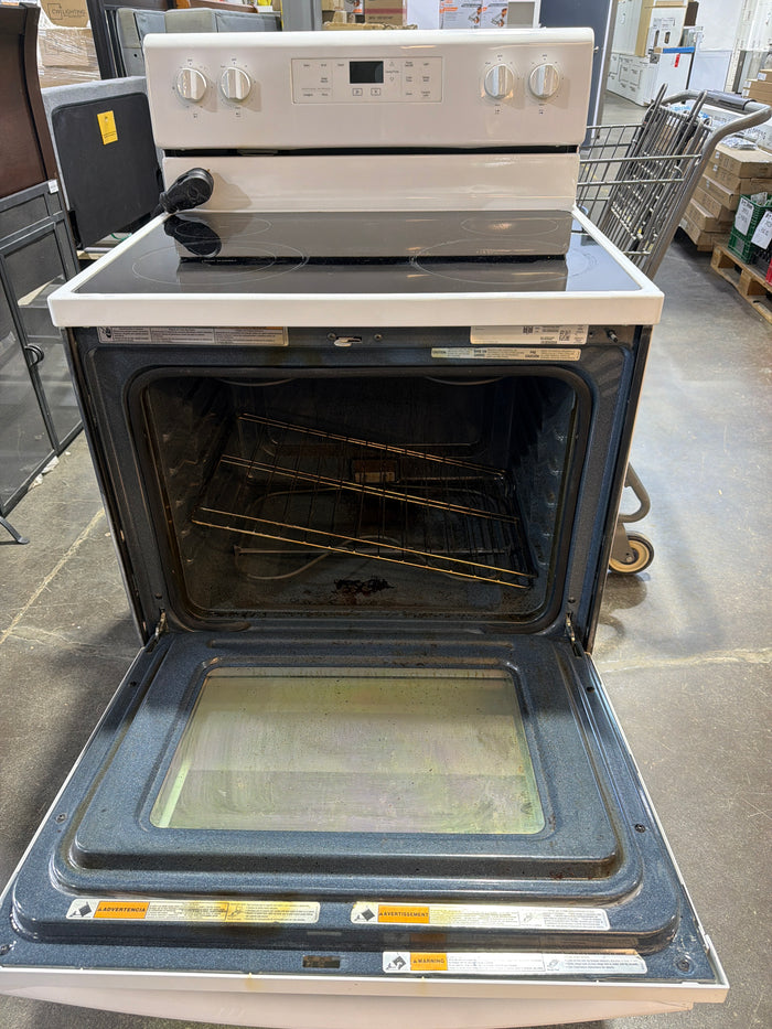 White Whirlpool Electric Glasstop Stove WWES15