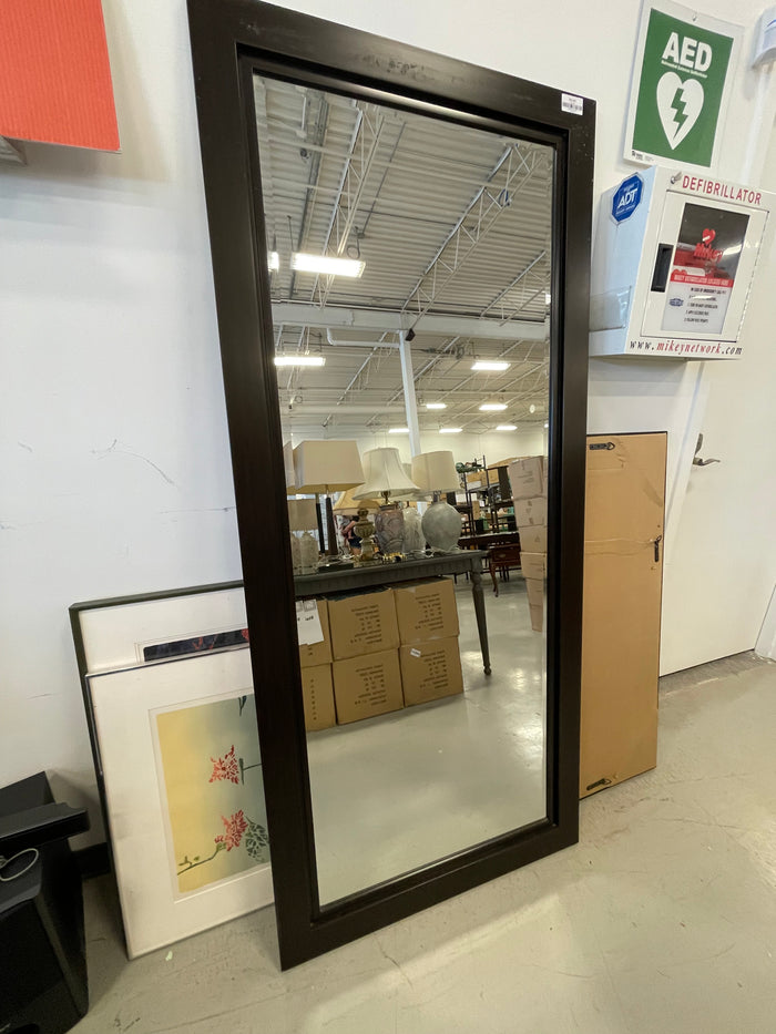 Tall Mirror in Dark Brown Woodgrain