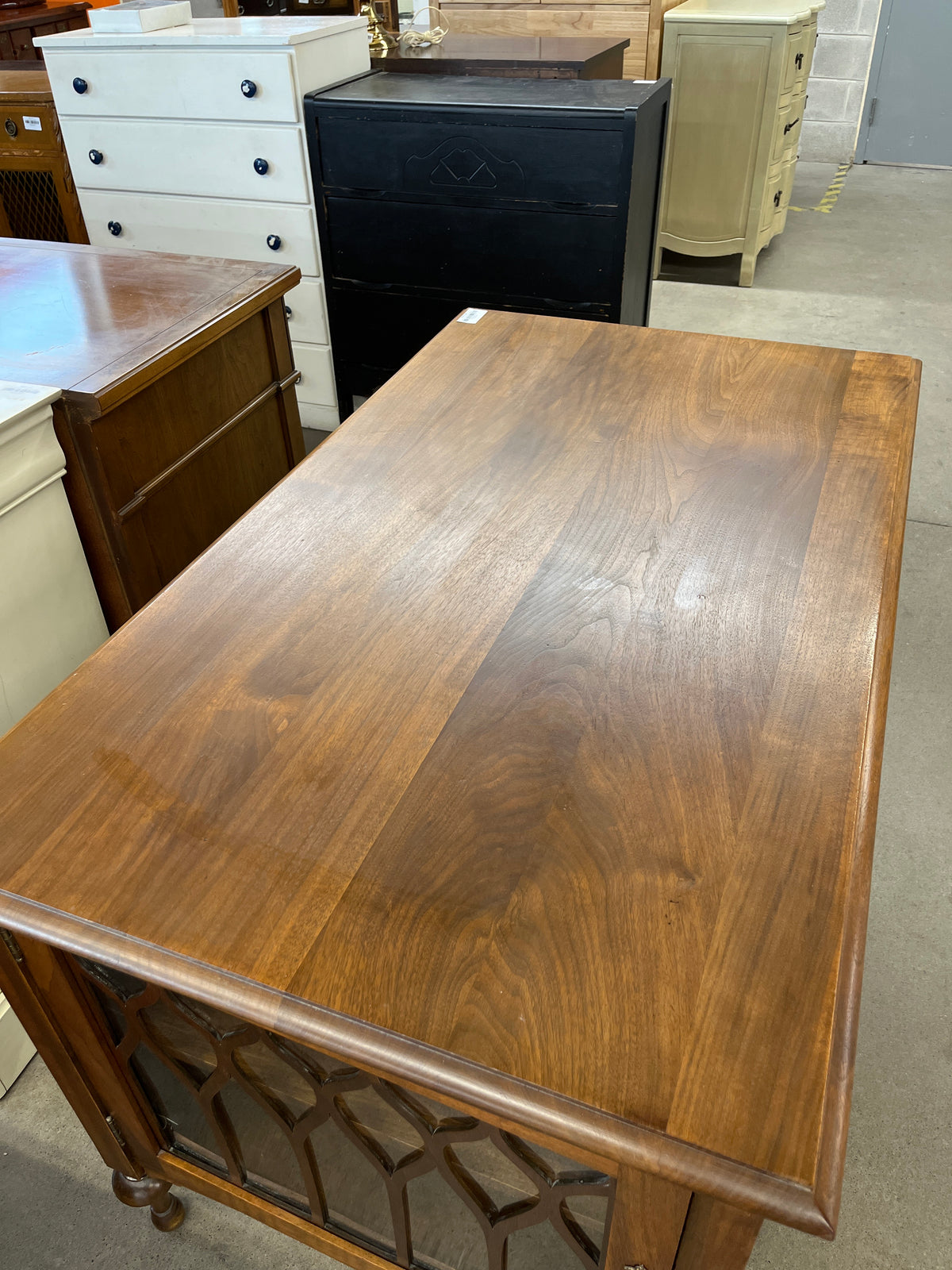 48"W Desk with Built-in Cabinets
