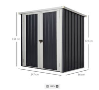 Outsunny 5 ft. x 3 ft. Garden Storage Shed Metal Tool House