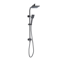 Modern 1-Function Wall Mount Shower Kit in Matte Black