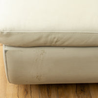 Leather Loveseat w/ Adjustable Backrests and Armrests in Light Beige