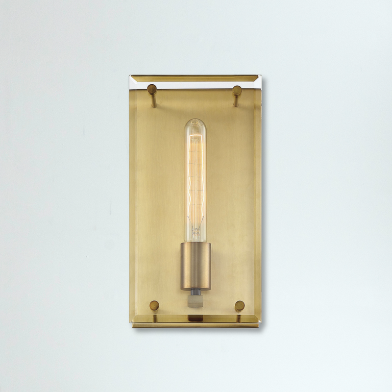 1-Light Prescott Warm Brass Sconce